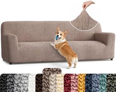 PAULATO BY GA.I.CO Sofa Slipcover - Stretch Couch Cover - Stylish Cushion Sofa Cover - Soft Polyester Fabric Slip Cover - 1-Piece Form Fit Washable Protector for Pet - Microfibra Collection - Marsala