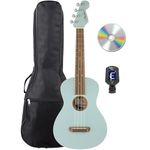 Fender Avalon Tenor Ukulele - Daphne Blue Bundle with Gig Bag, Tuner, and Austin Bazaar Instructional Video