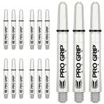 Target Darts 5 x Sets of White Pro Grip Spin Dart Stems Intermediate - 15 Dart Shafts in Total