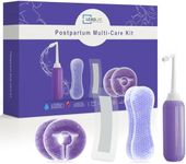 LAURALS LEADLIFE Postpartum Recovery Essentials Kit 22 Oz Extra Large Peri Wash Bottle with Travel Pouch, Hot & Cold Postpartum Pain Relief Packs, Pads, Breast Hot & Cold Therapy Packs (13 Pieces Set )
