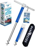 New SandShark Ultimate PWC 2.0 Premium Jet Ski Anchor. Shallow Water Anchor Pole. Jetski Accessory/PWC Anchor. Kayak Anchor Kit for Beach & Sandbar. Compact, Adjustable 18” to 31” w/Padded Case.