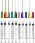 Precision Applications of Glue, 3ml 5ml Syringes and Blunt Tip Needles(14 15 16 18 19 20 21 22 23 25 Ga), for Liquid Measuring, Craft Paint, Epoxy Resin, Oil or Adhesives Applicator