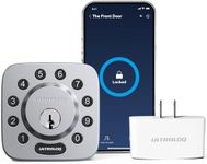 ULTRALOQ U-Bolt Smart Lock with WiFi Bridge - Smart Locks for Front Door - Deadbolt - App Remote Control - Share Codes - Auto Lock - Satin Nickel