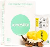 JONESBAR (Pineapple and Coconut, 12 Count (Pack of 1)), USDA Organic Fruit & Nut Bar, Non-GMO, Kosher, Vegan, Gluten Free, Simple Snack Bar