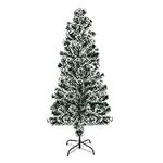 ASAB Artificial Christmas Tree With Metal Stand | Realistic Bushy Xmas Tree Branches | Freestanding Natural Look Christmas Tree | Easy Assembly | Christmas Home Decor (5ft Snow Tips)