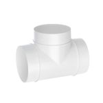 100mm / 4 Inch T-Joint - 3 Way Duct Connector - Round PVC Ducting - Ventilation Pipe, Hose, Tube, T Shape