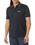 BOSS Men's Paddy Pro Short Sleeve Polo Shirt, Dark Blue, XX-Large