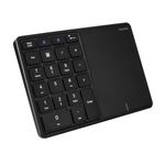 Wireless Number Pad with Touchpad,Dual Mode (2.4G Wireless+Bluetooth) Numeric Keypad with Trackpad,Rechargeable 22 Keys Keypad Portable USB Number Keyboard for Laptop PC Computer iOS Windows(Black)