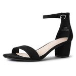 J. Adams Ankle Strap Kitten Heel - Adorable Low Block Heel - Daisy