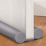 MAXTID Bottom Door Draft Stopper 38 inches - Grey Adjustable Insulation Sound Proof Door Draft Blocker for Noise Light Smell Stopper