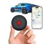 Car GPS Tracker No Subscription, Vehicle Tracker for Cars with Global Coverage, Hidden Car Tracking Device, Works with iOS & Android, No Monthly Fee, No SIM Card Required (Black)