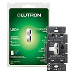 Lutron Toggler LED+ Dimmer Switch | 150-Watt LED, Single-Pole/3-Way | TGCL-153PH-WH | White