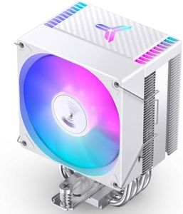 JONSBO CR1400 EVO White Color 9cm CPU Cooler, H130mm, Air Cooling Tower Radiator, Silent heatsink, 4pin Automatic Light CPU Fan,4 Copper Heatpipes AMD AM4/AM5 Intel LGA1700, 92mm RGB Fan, White