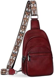 HESHE Sling Bags for Women RFID Fanny Packs Chest Bags Travel Daypacks((WE)