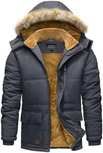 TACVASEN Winter Jackets for Men Coat Warm Jacket Tactical Military Windbreaker Snow Thermal Hiking Parka Grey