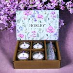 HOSLEY Gold Glass Candles Gift Set of 4 - Sandalwood, Vanilla, Lavender, Jasmine Scented Candles with Free Twenty Incense Sticks - Perfect for Festival Gifting for Men/Women