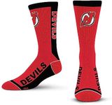 For Bare Feet Mvp Crew Sock NHL Large, Team Color, L