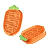 2 Packs Plant Germination Trays,Cat Grass Growing Kit, Cat Grass Planter, Cat Grass Seeds Starter Tray Cat Grass Growing Kit, Soilless Cat Grass in Carrot Style