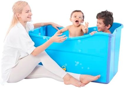 joyingbaby Large Foldable Bathtub for Toddler Collapsible Baby Bathtub Portable Bath tub Lightweight for Children Twins Petite Adult