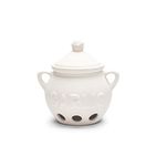 Fox Run Garlic Keeper, White Ceramic, 5.25" x 4.25" x 5.5"