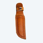 Wonder Care Genuine Leather Sheaths (Cover) for Knife | Handmade Leather Case with Belt Loop & Pocket Knives Holster - Brown (Fits Blade Upto 4.7")