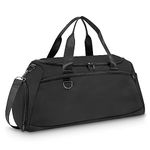 Sports Tote Gym Bag, Cloudgree Travel Duffel Bag for Sports, Gyms and Weekend Getaway, Waterproof Luggage Bag with Shoes and Wet Clothes Compartments, Carry-on Overnight Bag for Men Women (Black)