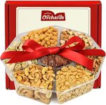 Nuts Gift Basket - 7 Sectional Nuts Platter With a Variety of Freshly Roasted Nuts - Beautifully Packaged Gift for Birthday, Sympathy. Large Family Pack.