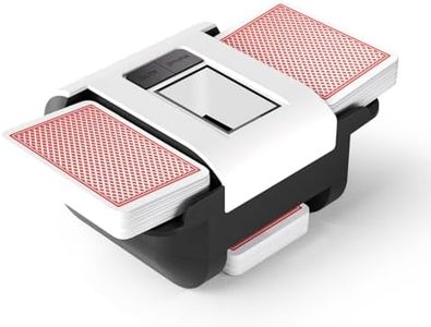 BIFTU Automatic Card Shuffler with Dual Modes, Rechargeable 1-2 Deck Card Shuffle Machine, Low Noise Operation Card Shuffler for Poker, UNO, Blackjack, Skip-Bo, Phase 10