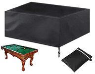 ELR 7/8/9 ft Pool Table Cover with Drawstring, Full Protection Dustproof Waterproof Billiard Covers for Snooker Table (S(7-foot):7.4x3.8x2.7ft/89x46x32in)