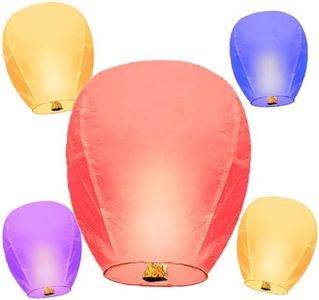 Chinese Lanterns to Release in Heaven,Multicolored 5 Pack [Contains a Mark Pen ] Our Paper Lanterns Wedding，Party Activity from The Ancient Orient.