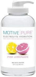 MOTIVE PURE Electrolyte Hydration, Pink Lemonade, 32 oz Pump Bottle