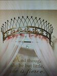 OctoRose Metal Wall Teester Bed Canopy Drapery Crown Hardware (Crown Gold)