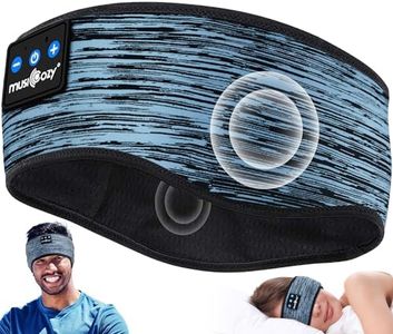 MUSICOZY Sleep Headphones Bluetooth Headband, Wireless Music Sleeping Mask Headphones Earbuds Earphones Sweatproof for Women Mom Sports Workout Running Jogging Yoga Cool Gadgets Unique Gifts