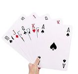 GrassVillage A4 Jumbo Giant Plastic Coated Playing Cards Deck Family Party Game Indoor Outdoor Garden BBQ Xmas