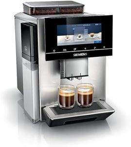 Siemens, fully automatic coffee machine, EQ900 plus, dualBean System, baristaMode, eGrinder, beanIdent System, 6.8” iSelect Display, Home Connect App, stainless steel, TQ907GZ3