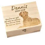 Personalised Wooden Pet Memorial Keepsake Box - Engraved Photo