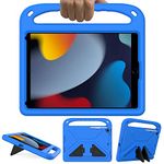 GOZOPO Kids Case for iPad 9th / 8th / 7th Generation (iPad 10.2 Inch 2021/2020/2019), Lightweight & Shockproof Handle Stand Case Compatible with iPad 10.2 / iPad Air 3 10.5" / iPad Pro 10.5" - Blue