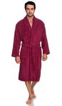 TowelSelections Men’s Robe, Turkish Cotton Terry Shawl Bathrobe Small/Medium Anemone