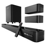 Boult Newly Launched X625 5.1ch Dolby Digital 625W Bluetooth Soundbar with Down-Firing Subwoofer Surround Sound Home Theatre, Dedicated DSP, USB/HDMI/AUX & Optical Fiber Connectivity Speaker for TV