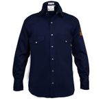 Just In Trend Flame Resistant FR Shirt - 88/12 (Small, Navy Blue)