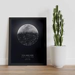 MEMORYWALL® Personalized Star Map - The Moon | Framed Star Map | Sky Map | Best Wedding Gift | Personalized Gift (18 X 24)