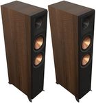 Klipsch RP-6000F II 2.0 Dual Floorstanding Speaker Pair with 90° x 90° Hybrid Tractrix Horn, 1” LTS Tweeter, 6.5” Cerametallic Woofers, and Dolby Atmos Options for Premium Home Theater Sound in Walnut