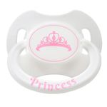 LittleForBig Bigshield Generation-II Adult Sized Printed Pacifier "Princess" Crown Pattern White