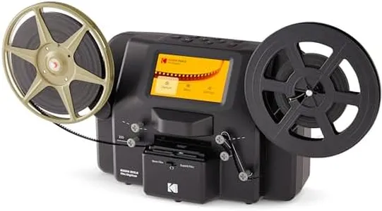 KODAK REELS 8mm & Super 8 Films Digitizer Converter with Big 5” Screen, Scanner Converts Film Frame by Frame to Digital MP4 Files for Viewing, Sharing & Saving on SD Card for 3” 4” 5” 7” and 9” Reels