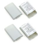 ArRord Repalcement Battery Pack Cover Shell Case Kit for Xbox 360 Wireless Controller 4 Pcs White