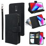 Compatible with Tracfone BLU View 3 B140DL Wallet Case and Premium Vintage Leather Flip Credit Card Holder Stand Cell Accessories Folio Purse Lanyard Phone Cover for BLUE View3 140DL Women Men Black