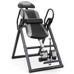 YOLEO ITX320 Inversion Table for Back Pain 2026 Foldable Inversion Table w/Removable Lumbar Pad, Reversible Ankle Holders, 300 lbs Capacity, Easy Assembly