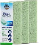 COMPAC HOME Magic-Stone Porcelain Cleaner, Green Product, Made from Recycled Glass, Scouring Stick Toilet Cleaner, Removes Stubborn Lime Stains from Porcelain or Bathroom Fixtures, 4 Count