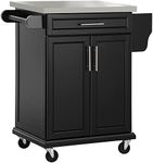 HOMCOM Kitchen Island with Stainles