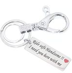 Aura Ride Safe Drive Safe Handsome Engraved Key Ring Tucker For Boyfriend Husband Men Father Papa Multi-Color Key Hook Chain